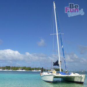 basic catamaran to isla mujeres stopped